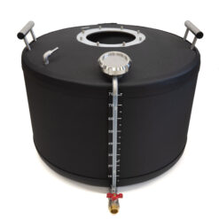 Zbiornik nierdzewny o pojemności 85 litrów.