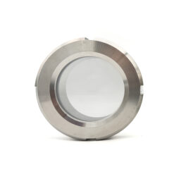 Wziernik płaski 76 mm z króćcem do spawania.