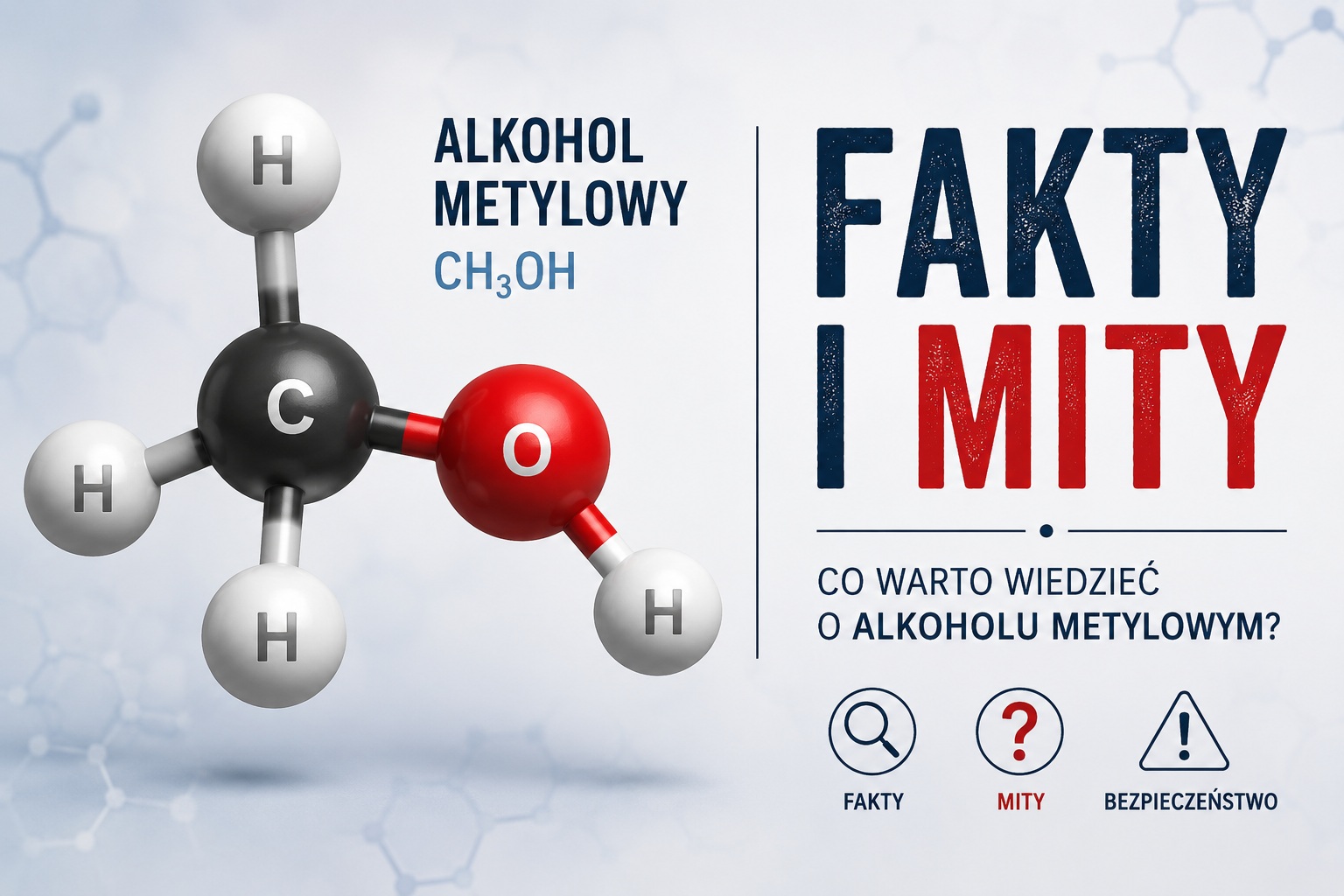 Cząsteczka alkoholu metylowego, fakty i mity.